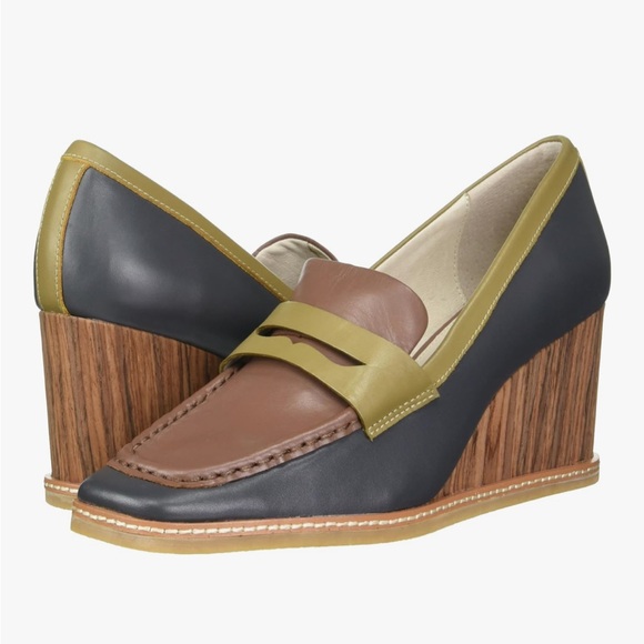 Sanctuary Shoes - Sanctuary Cadence Leather Penny Loafer Wedge NIB Eco Chic Style 523258